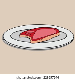 steak on a plate