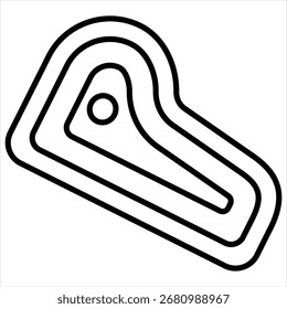 Steak Umrisssymbol Illustration Vektor Hohe Qualität