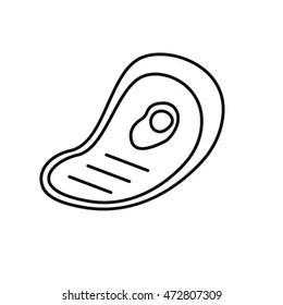  Steak outline icon vector illustrator. Food icon. Eps10