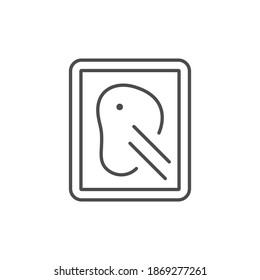 Steak in package line outline icon