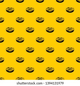 Steak pattern seamless vector repeat geometric yellow for any design