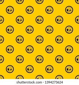 Steak pattern seamless vector repeat geometric yellow for any design