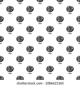 Steak pattern vector seamless repeating for any web design