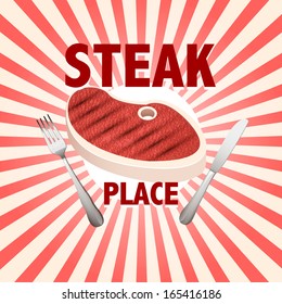 steak place poster
