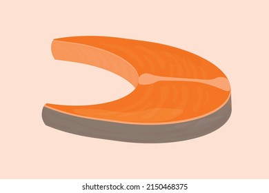 steak red fish salmon vector illustration trout