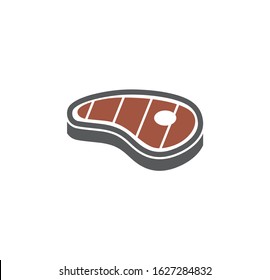 Steak related icon on background for graphic and web design. Creative illustration concept symbol for web or mobile app.