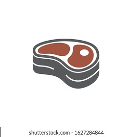 Steak related icon on background for graphic and web design. Creative illustration concept symbol for web or mobile app.