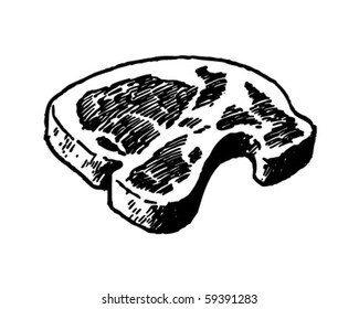 Steak - Retro Clip Art