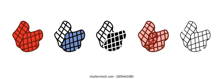steak set vector type icon