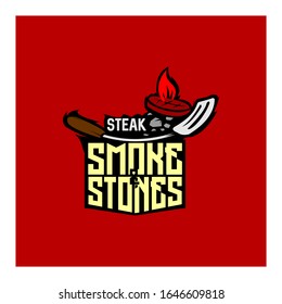 steak smoke and stones logo initial concept