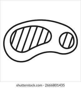 Ícone de estoque de bife vetor de contorno