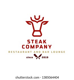 Steak store logo template - logo design templates for meat store, charcuterie, deli shop, butchery market