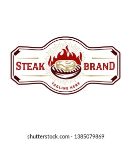 Steak store logo template - logo design templates for meat store, charcuterie, deli shop, butchery market