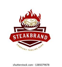 Steak store logo template - logo design templates for meat store, charcuterie, deli shop, butchery market