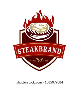 Steak store logo template - logo design templates for meat store, charcuterie, deli shop, butchery market