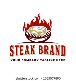 Steak store logo template - logo design templates for meat store, charcuterie, deli shop, butchery market