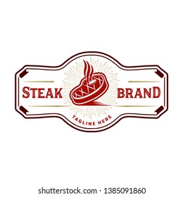 Steak store logo template - logo design templates for meat store, charcuterie, deli shop, butchery market