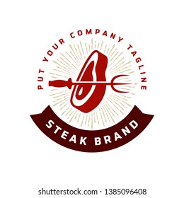 Steak store logo template - logo design templates for meat store, charcuterie, deli shop, butchery market