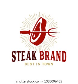 Steak store logo template - logo design templates for meat store, charcuterie, deli shop, butchery market