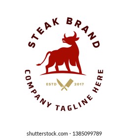 Steak store logo template - logo design templates for meat store, charcuterie, deli shop, butchery market