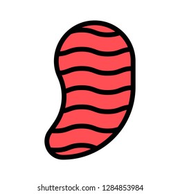 Steak vector, Barbecue related filled design editable stroke icon