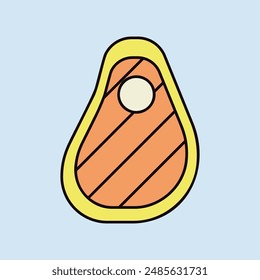 Steak vector flat icon food meat. Barbecue and bbq grill sign. Graph symbol for cooking web site and apps design, logo, app, UI