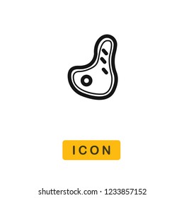 Steak vector icon