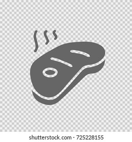 Steak vector icon eps 10. Meat simple isolated illustration.