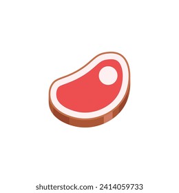 Steak vector illustration, steak flat icon