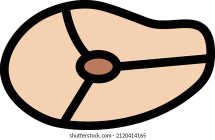 Steak-Vektorgrafik auf transparentem Hintergrund. Symbole in Premium-Qualität. Schlagt das Vektorsymbol für Konzept und Grafikdesign.