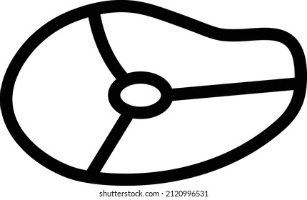 Steak-Vektorgrafik auf transparentem Hintergrund. Symbole in Premium-Qualität. Schlagt das Vektorsymbol für Konzept und Grafikdesign.