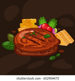 Steak vectors art A
