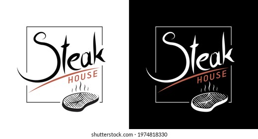 Steakhouse, barbecue grill - vector logo