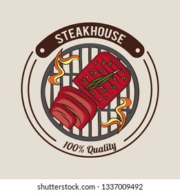 Steakhouse bbq poster