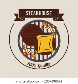 Steakhouse bbq poster