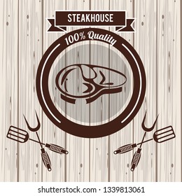 Steakhouse bbq poster