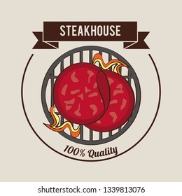 Steakhouse bbq poster