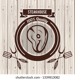 Steakhouse bbq poster