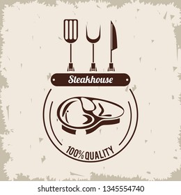 Steakhouse bbq poster