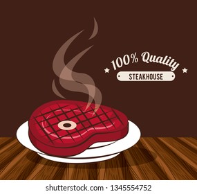 Steakhouse bbq poster