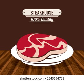 Steakhouse bbq poster