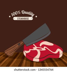 Steakhouse bbq poster