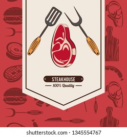 Steakhouse bbq poster