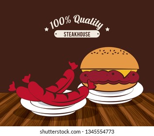 Steakhouse bbq poster