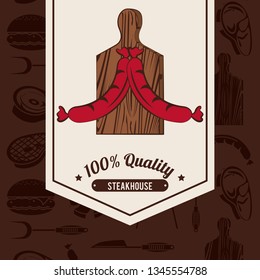 Steakhouse bbq poster