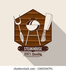 Steakhouse bbq poster