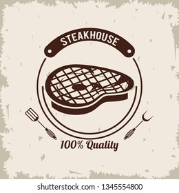 Steakhouse bbq poster