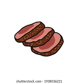 steaks doodle icon, vector illustration