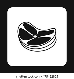 Lot of steaks icon in simple style isolated on white background. Food symbol