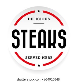 Steaks vintage stamp vector